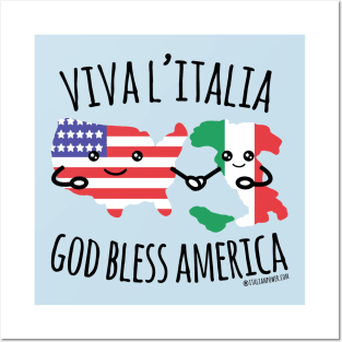 Viva L'Italia & God Bless America Posters and Art